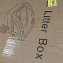 Stainless Steel Cat Litter Box with Lid, Metal Kitty Litter Box with Scoop, Non-Stick Base, Easy to Clean for Cat, Rabbit, Guinea Pigs and Hamsters - Light Gray