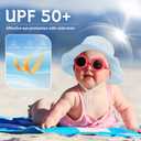 Zando Seersucker Baby Sun Hat Toddler UPF 50+ Adjustable Bucket Hats for Boys Girls Beach Hat Breathable Summer Cap Wide Brim (Blue, S)