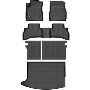 GINOWY-Floor Mats & Cargo Liner for Buick Encore GX AWD 2020-2025 2026 TPE All Weather Car Mats Encore GX 2024 Backrest Mat Floor Liners Non-Slip Trunk Mat Floor Liners Accessories Black