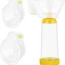 Handheld Spacer for Infant, Toddle, Baby, Kids and Adults with 2 Comfortable Face Masks(Yellow)
