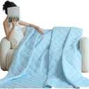 SheRest Lightweight & Breathable Summer Throw Blanket for the AC Room, Couch, or Nap Time, Soft and Portable Cooling Blanket for Hot Sleepers and Night Sweats (Blue, King)