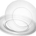 13'' Party Chargers Large Plates & Platters Great for Elegant Party's Weddings Tableware Great for Serving dish Clear, Pack of 6