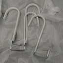 FYY Over The Door Hooks, 4 Pack Hangers Hooks with Rubber Prevent Scratches Heavy Duty Organizer for Living Room, Bathroom, Bedroom, Kitchen Hanging Clothes, Towels, Hats, Coats, Bags White (Short)