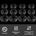 10 x 12-Piece Mini Glass Prep Bowls Set - 4x 1.5 oz, 4x 2.5 oz, 4x 4.5 oz Small Nesting Mixing Bowls for Kitchen, Food Prep, Spices, Sauces & Snacks