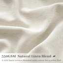 Extra Wide Pinch Pleated Curtains 84 Inches Long for Sliding Glass Door Natural Ivory Thick Linen Textured Light Filtering Semi Sheer Pleat Drapes Hooks Rings for Large Window 1 Panel Cream Ivory