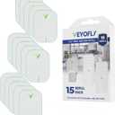 VEYOFLY Fly Trap Indoor Refill, Fruit Fly Traps for Indoors, Gnat Traps for House Indoor, Fly Catcher, Fly Trap, Plug in Catch for Fruit Flies, Moths, Gnats, Mosquito Trap (Pack of 15 Refills) (White)