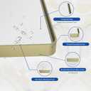 WEER Gold Bathroom Mirror, 22X30 Inch Brushed Gold Metal Frame Mirror, Rounded Rectangle Gold Bathroom Vanity Mirror for Wall, Tempered Glass, Anti-Rust, Hangs Horizontally or Vertically