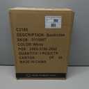 HOMEKOKO 3-Tier Bookshelf with Adjustable Flip Top, Living Room Industrial Movable Bookcase, Rustic Book Shelf with Drawer, Wood-Metal Rustic Bookshelves (White)