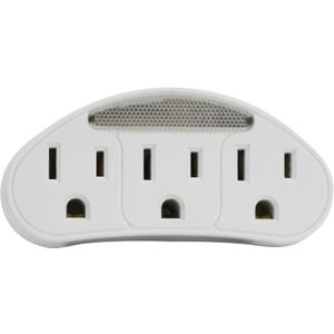 Prime PBADL101 Outlet Power Tap with Photocell Nightlight, White