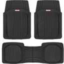 Motor Trend FlexToughXL Floor Mats for Cars Full Set, All-Weather Rubber Automotive Floor Mats, Waterproof Heavy Duty Car Mats, Flexible Floor Liners for Car Truck Van SUV, Car Floor Mats (Black)