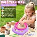 Pottery Wheel for Kids Complete DIY Pottery Painting Kit, Arts and Crafts for Kids Ages 8-12 with 3 Air-Dry Clay Packs and Tools, Art Supplies Toys Birthday Easter Gift for Boys Girls 6+ Years Old