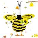 Ladybug Goose Outfit Lawn Porch Goose Clothes with Wings 23" Lawn Outdoor Garden Yard Patio Statue Spring Decor