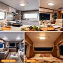 RV Lights Interior, 12 Volt Led Lights 500LM, Camper Lights 3.6W, RV Led Lights Interior Fixtures 12V, RV Ceiling Dome Light with Switch for RV/Camper/Trailer/Boat/Car (Natural White, 8Pack).
