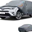 Waterproof Toyota RAV4(2015-2026) Car Cover with Breathable Vents, [2026 Upgrade] Premium Covers with Cotton Liner and Zipper Door, Sun Rain Snow Dust Uv Protection.(Gift with Towel)