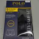 POLO RALPH LAUREN boys Boys' Multi-pack Boxer Briefs (Large, Black 5-pack)