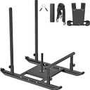 Dolibest Weight Sled, Fitness Sled, Workout Sled for Fitness Strength Training and Speed Improvement, Push-Pull Prowler Training, Suitable for 1-2" Weight Plates, Black