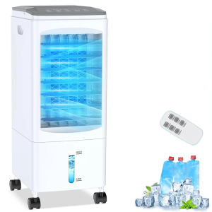 Portable Air Conditioners, 3-IN-1 Portable AC Air Conditioner w/Remote, 1.45 Gal Fast Cooling Evaporative Air Cooler, 3 Speeds Swamp Cooler, 7H Timer, Windowless AC Unit for Bedroom Office