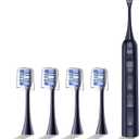 Sonic Electric Toothbrush for Adults&Teens - 180 Days Battery Life, Seamless Button&48000RPM Rechargeable Tooth Brush, 4 Replacement Heads for Deep Clean/Smart Timer/4 Brushing Modes/IPX8 (Midnight Blue)