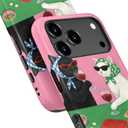 Aesthetic Cases for iPhone 17 Pro Max, Hard Hybrid 2-Layer Design, Shockproof Protective Phone Cover for Women, Candlelight Dinner Cat
