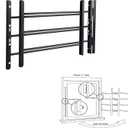 Grisham PP SPAG Window Security Bars with Quick-Release Egress, (Black, 3Bars)14''H x 22''- 42'' Adjustable Width Window Safety Guards for Children, Tubular Steel, Rust Resistant