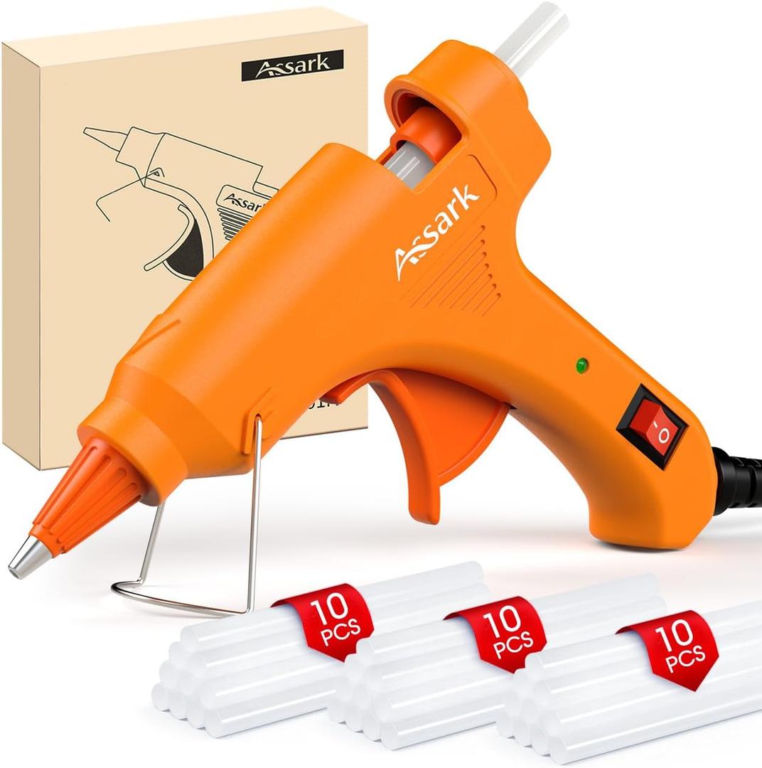 30W Mini Hot Glue Gun Kit with 30 Glue Sticks, Fast Preheating Hot Melt, High Temp for School Crafts DIY Arts and Quick Home Repairs