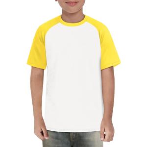 Boys Short Sleeve T Shirts Kids Summer Colorblock Tops Crewneck Casual Tee 5-14 Years