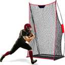 Football Training Net for Punting Snapping and Throws 4x7ft Field Goal Practice Equipment with Stability Sandbags and Stakes Portable Net for High School Players Outdoor