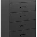 Prepac Rustic Ridge Farmhouse Dresser, Black Dresser for Bedroom, Chest of Drawers with 5 Drawers 18.5" D x 27.5" W x 43.5" H, BBDR-1605-1