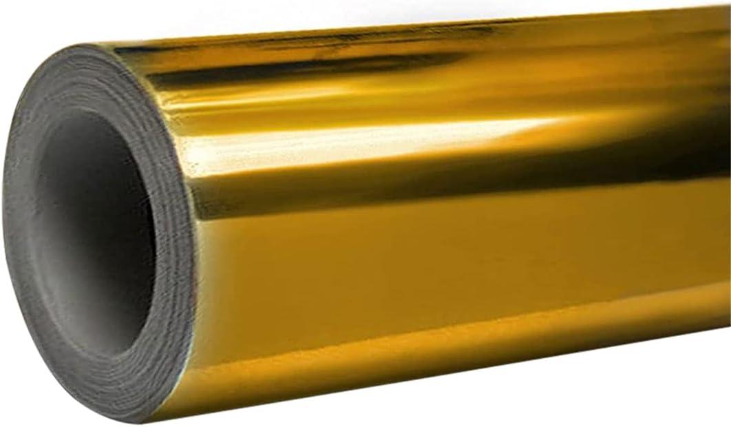 VViViD Gold Mirror Chrome Winyl Car Wrap Self Adhesive Air Release Bubble-Free Decal Film (2.5ft x 5ft)