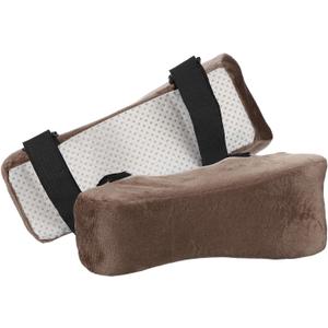 PATIKIL Office Chair Arm Pads, 1 Pair Office Chair Arm Cover Soft Office Chair Armrest Pads Elastic Memory Foam Cotton Removable Washable for Desk Computer Gaming, 25x10x7cm, Brown (Brown)
