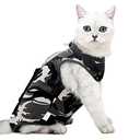 Cat Recovery Suit for Abdominal Wounds or Skin Diseases, Cat Onesie for Cats After Surgery Female Kitten Recovery Suit, Breathable E-Collar Alternative for Cats After Spay Anti Licking Wounds, Medium