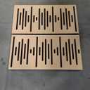 TONOR 4-Pack Acoustic Wood Wall Panels, 23.6” * 11.8” * 1.9” 3D Self-adhesive Wall Panel, Three-layer Soundproof Tiles for Echo Absorbtion, Acoustical Barrier of Polyester Fiber, wood, Burly Wood