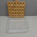 Vercraft Christmas Wooden Deviled Egg Platter with Lid and Handle 30 Holes Round Deviled Egg Tray Reversible Charcuterie Board Wooden Serving Tray Containers Holder for Countertop Easter(Bamboo)