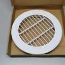 PATIKIL 10" Round Air Vent, Single Louver Grille Cover Aluminum Alloy Soffit Vent HVAC Ventilation for Ceiling Wall Roofing Bathroom Kitchen Garage Duct Shed Garage, White