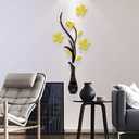 3D Vase Wall Murals for Living Room Bedroom Sofa Backdrop, DIY Wall Decal - Originality Stickers Gift, Yellow, 39 X 16 inches