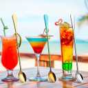 dhrbsx Long-Handled ice Tea Spoon, Cocktail stir Spoons, Stainless Steel Coffee Spoons, ice Cream Scoop Set of 8 (pointed, Silver)