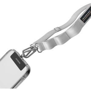 MAGEASY Universal Cell Phone Lanyard Crossbody - Anti-Theft Crossbody Phone Strap for iPhone 16 Pro Max & Most Smartphones, for Men & Women | 20mm (Galaxy Gray)