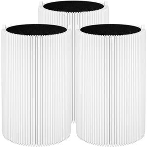 3 Pack Blue Pure 411 Filter Replacement for Blueair Blue Pure 411 Genuine, 411+, 411 Auto and MINI Air Purifier, H13 True HEPA Filter, Particle and Activated Carbon by Funmit