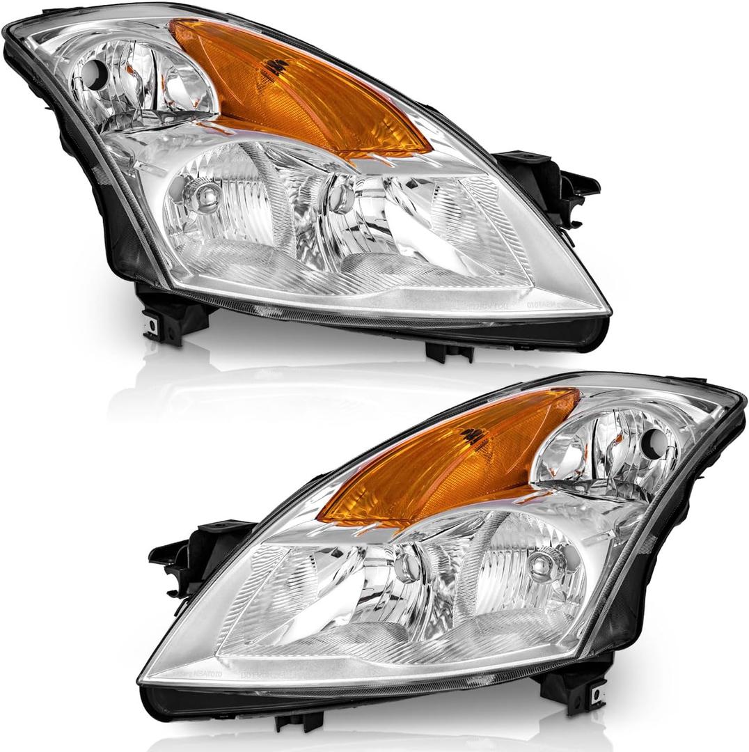 WEELMOTO Headlights Assembly for 2007-2009 Nissan Altima Halogen