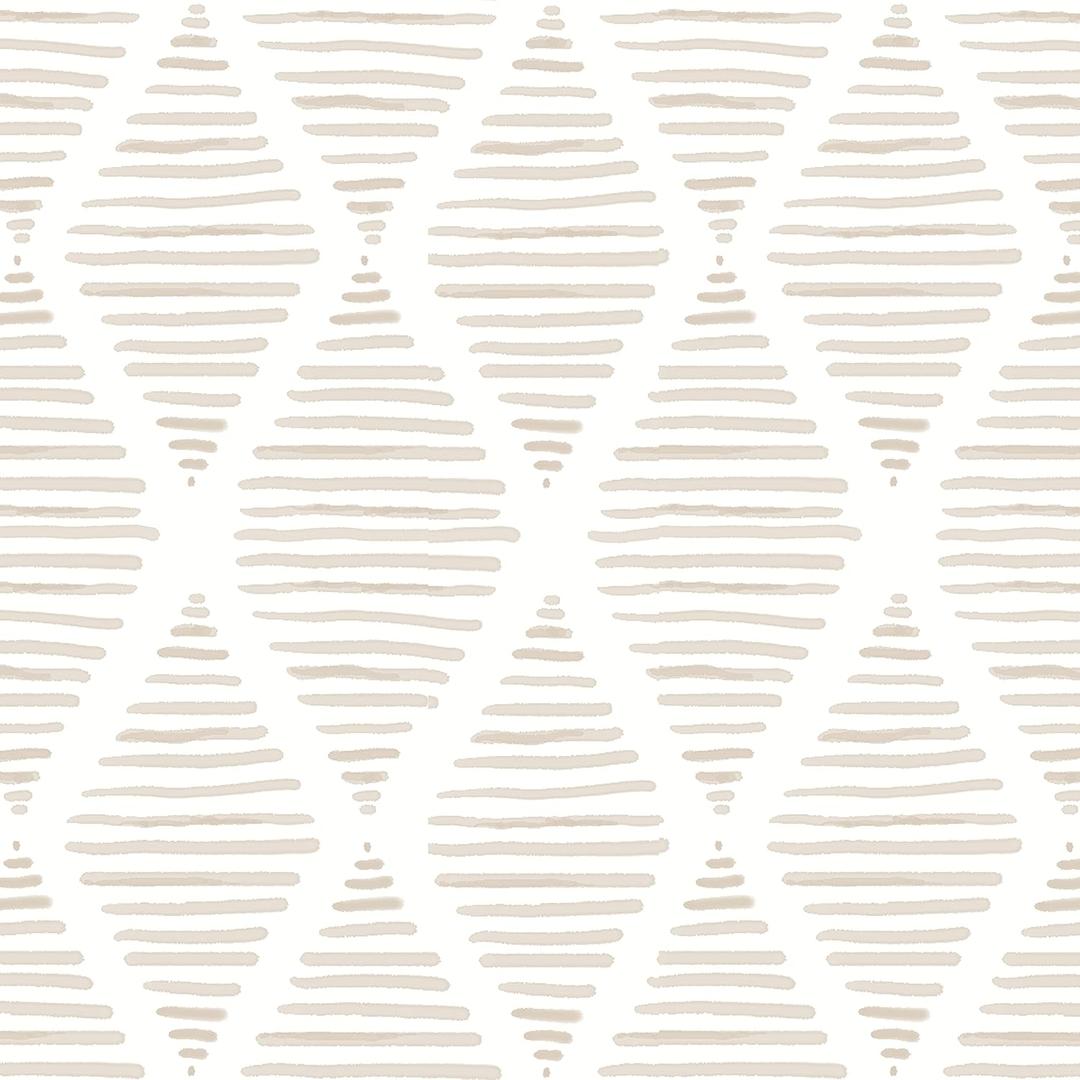 Modern Stripe Peel and Stick Wallpaper Beige and White Contact Paper 17.7 x 197 Geometric Wallpaper Self Adhesive Wall Paper Removable Decorative Wallpapers for Bedroom Drawers Cabinets Decor Vinyl