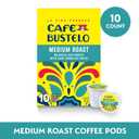 Caf Bustelo Medium Roast, Single Serve Coffee Pods, 10 Count (Pack of 1) (EXP 09/18/26)