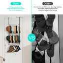 HapiRm Over Door Hat Rack - 3 Tier Wall Mounted Hat Organizer with 16 Hooks and 10 Movable Clips, Baseball Cap Organizer Storage Holds up to 26 Caps for Door, Bedroom, Closet USPTO Patent Pending
