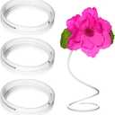 Tioncy 3 Pcs 78.7 Inch Flexible Pipe PVC Tubing Aluminum Bendable Plastic Pipe Stem for Artificial Flowers Stem, Balloon Arches, Floral Wedding Decor, DIY Crafts, Cosplay Prop (White)