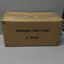 Lynnoland Set of 2 Industrial Table Lamps with USB C+A Ports and Outlet, Brass Fully Stepless Dimmable Bedside Lamps, Nightstand Lamps with Clear Glass Shade for Living Room Office (2 LED Bulb)