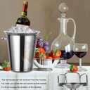 Champagne Bucket with Stand,Ice Bucket with Stand Stainless Steel Bucket Wine Chiller On Stand 12Lb Hammered Tall Ice Bucket Stand for Party Bar Ktv Bbq Home,3ft (silver, 1 pack)