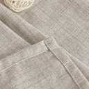 YoungsTex Extra Long Linen Curtains 95 Inch Length for Living Room, Beige Semi Sheer Drapes with Rod Pocket Back Tab Light Filtering for Dining Bedroom, Natural Beige, 2 Panels, 52 X 95 Inch