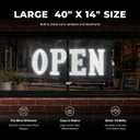 40" x 14" Large LED Open Sign with Remote Control High Bright Visibility Business Signs 14 Mode Electric Display Sign Suitable for Shop, Bar, Hotel, Retail and Restaurant