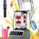 MOGAN Blender for Smoothies, 2200W Professional Countertop Blenders, 65oz | DIY Programmable Kitchen Juice Mixer with Sound Shield, Low Noise, 10-Speed, 6 Blades, Food Processor for Commercial Home Use