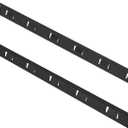 Stove Gap Covers (2 Pack),25.6" Long & 0.4" Wide Stove Counter Side Gap Guards, Oven Gap Filler with Stainless Steel, Heat Resistant and Easy to Clean,Protect Gap Filler Sealing Spills (Black)