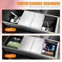 8PCS Center Console Organizer Tray for 2025 2026 Tesla Model Y Juniper Accessories, Under Seat Storage Armrest Hidden Storage Box Cup Holder Charger Pad for Tesla Model Y Juniper